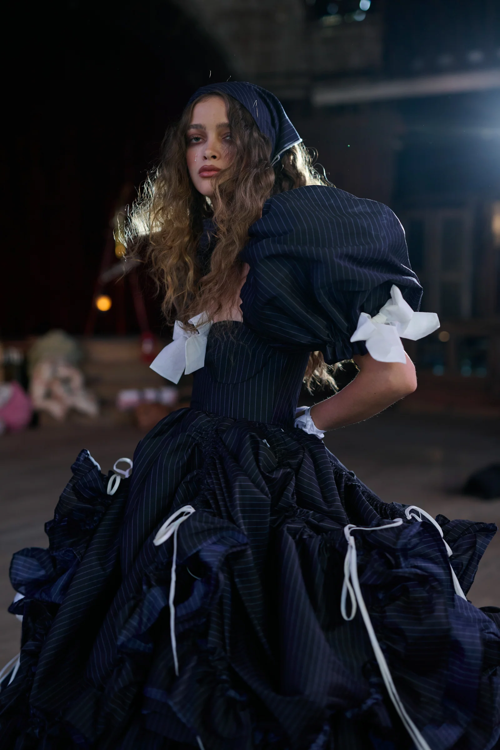 Put A Fork In It Pinstripe Gown - Image 2