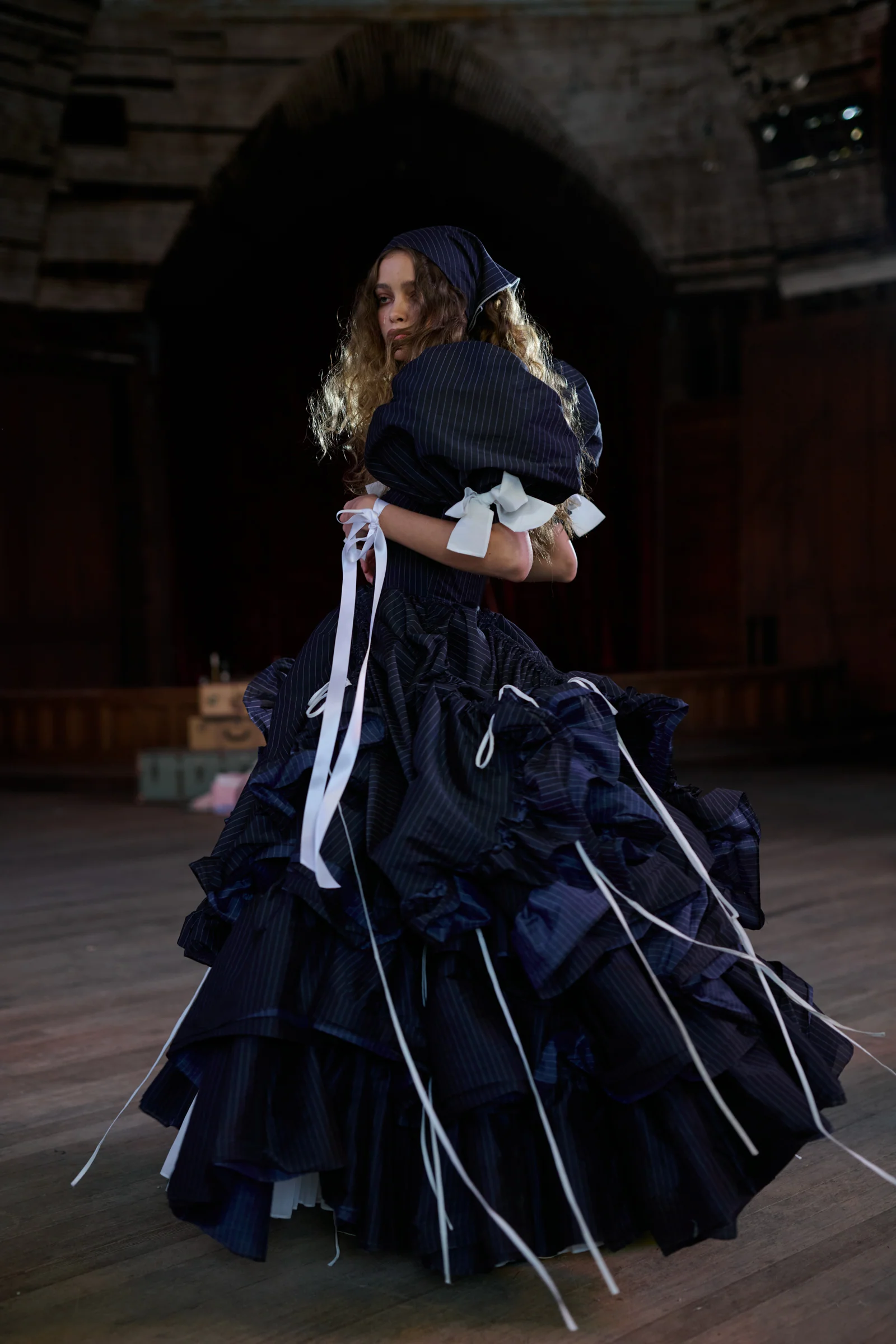 Put A Fork In It Pinstripe Gown - Image 7