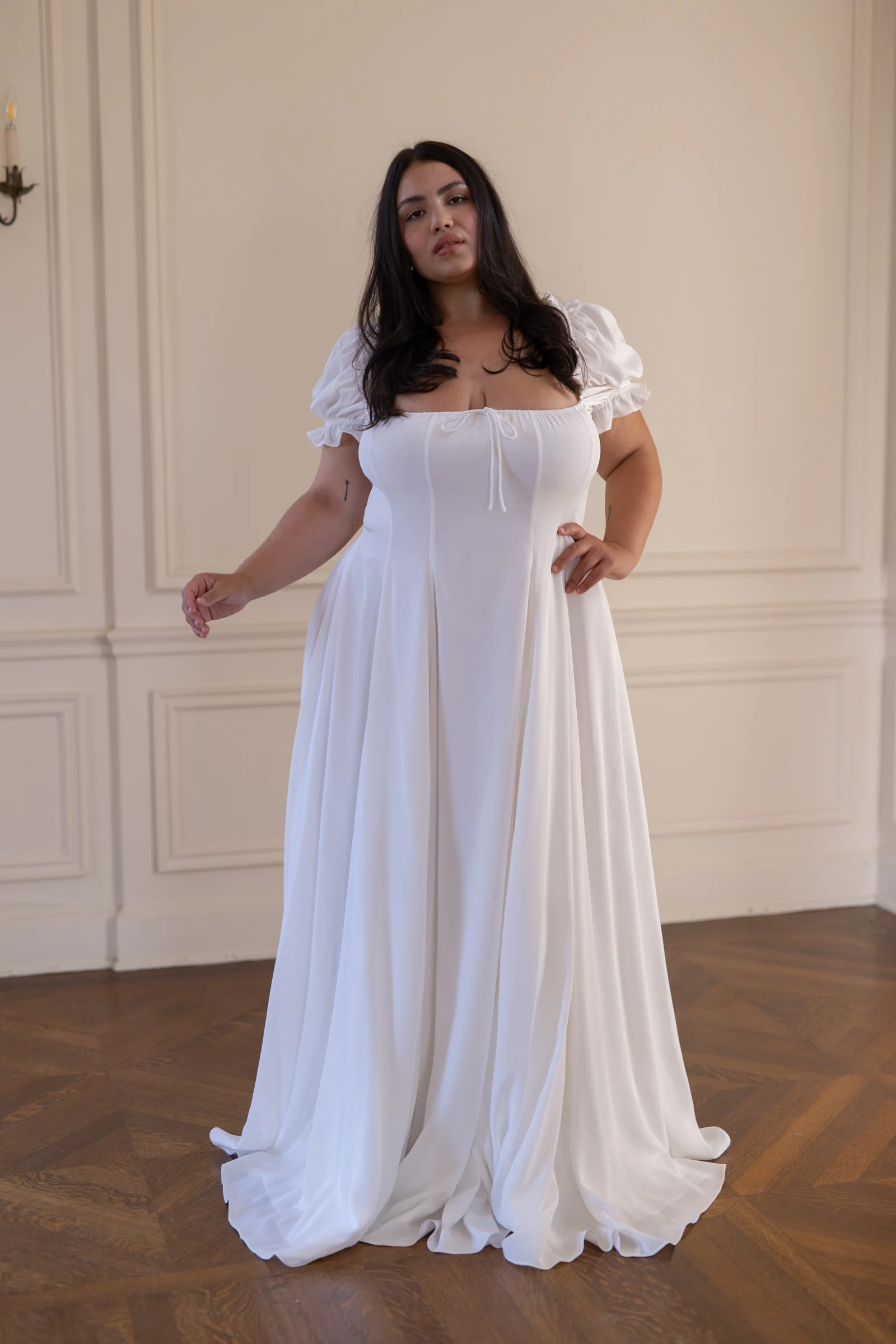 The Ivory Silk Garden Party Gown - Image 11
