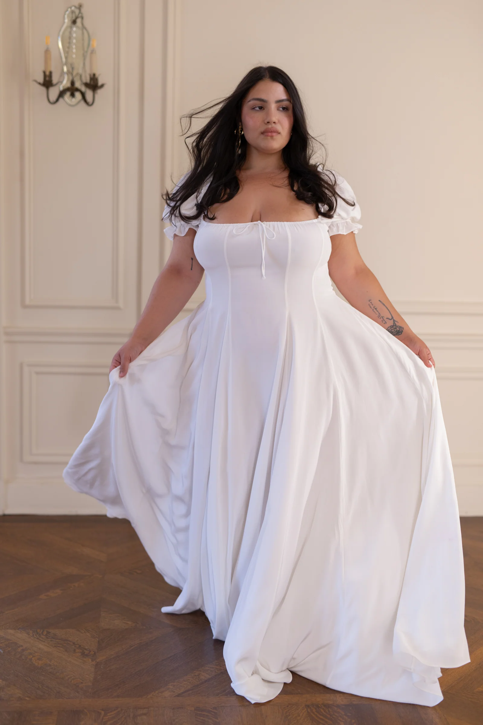 The Ivory Silk Garden Party Gown - Image 12