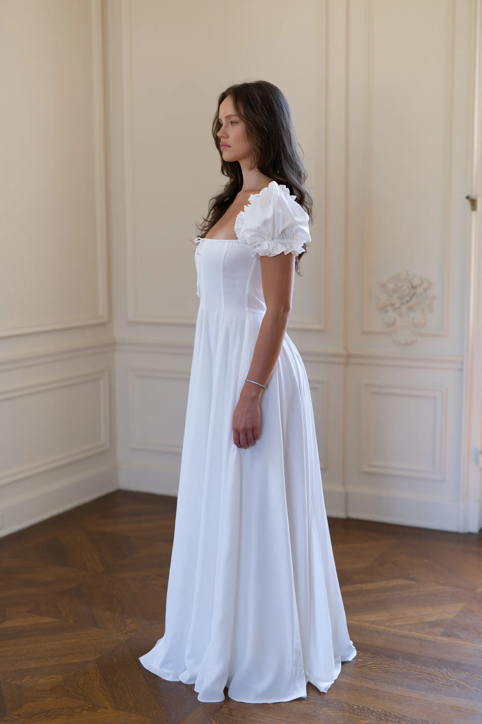 The Ivory Silk Garden Party Gown - Image 15