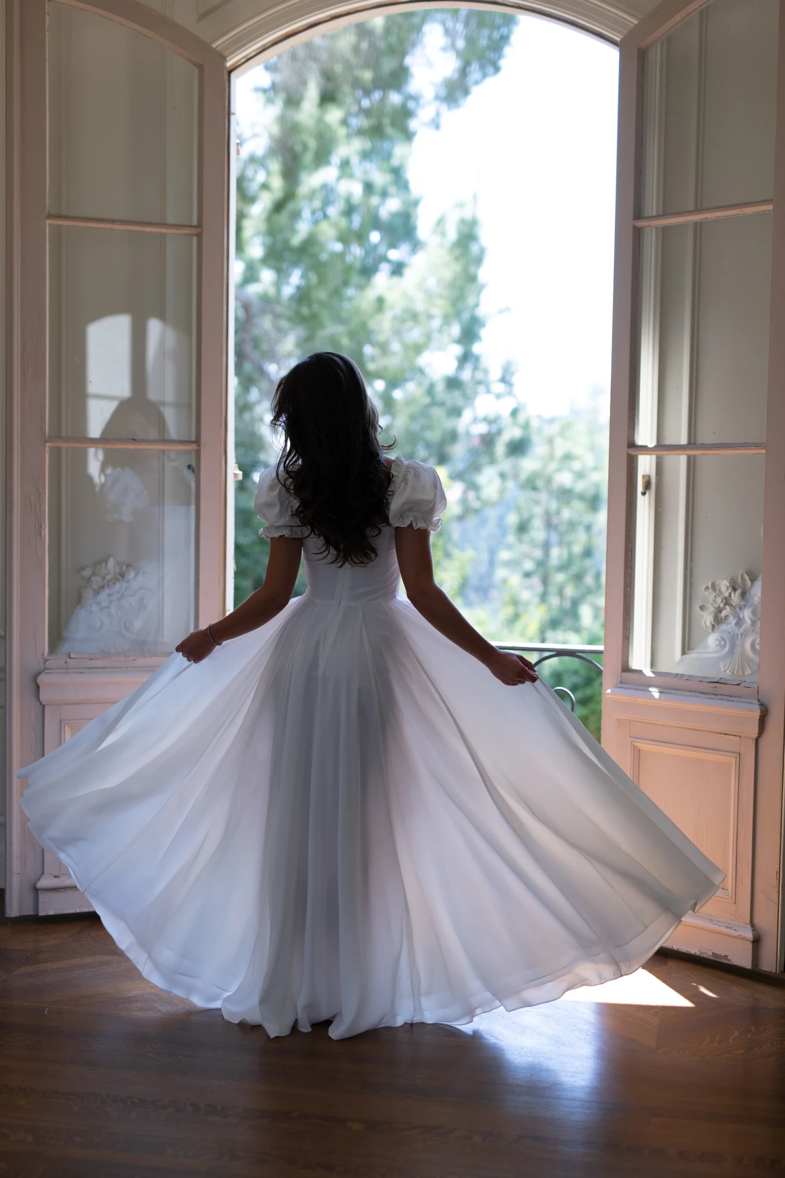 The Ivory Silk Garden Party Gown - Image 8