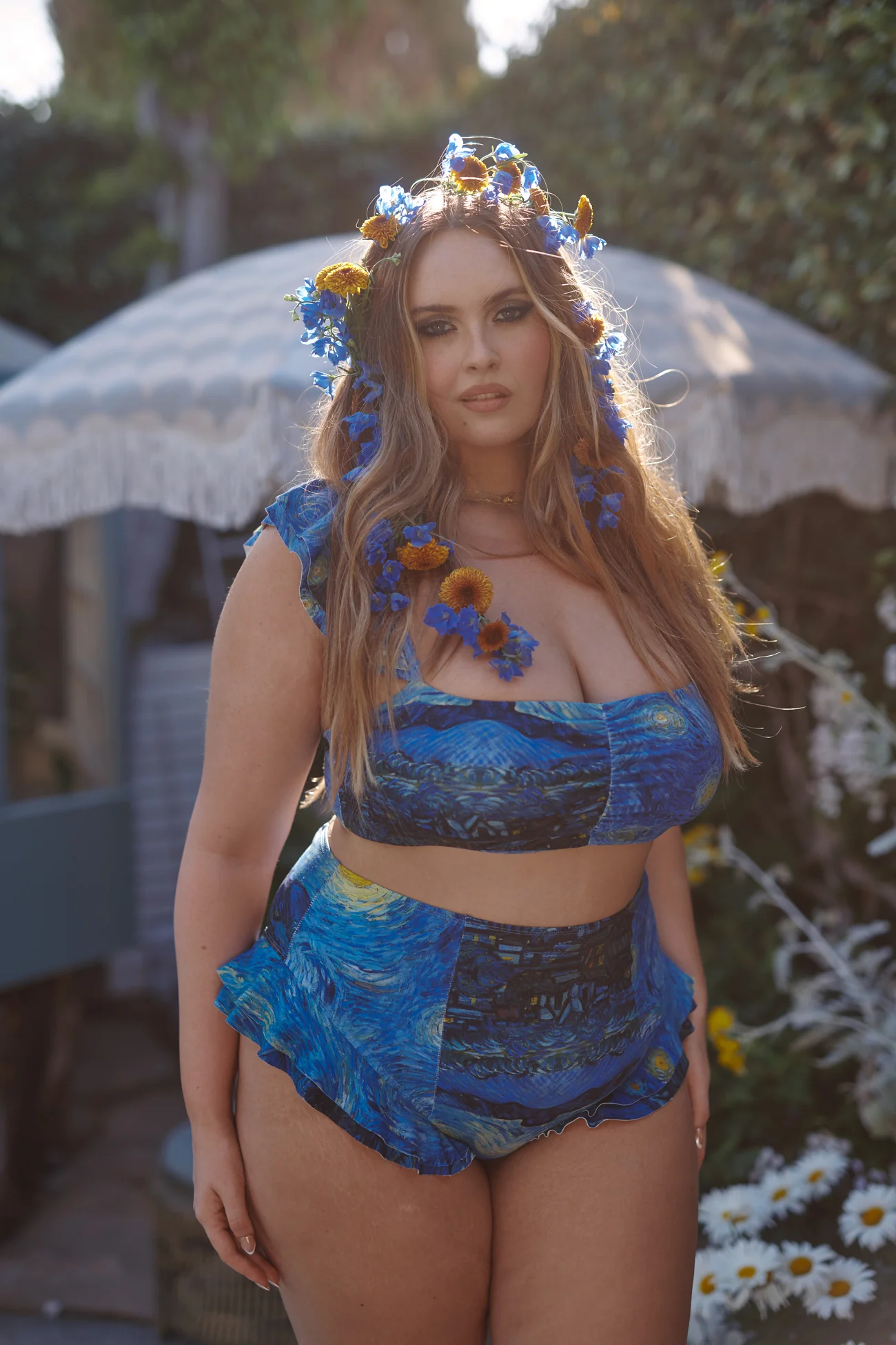 The Starry Night Ruffle Bikini Bottoms - Image 12